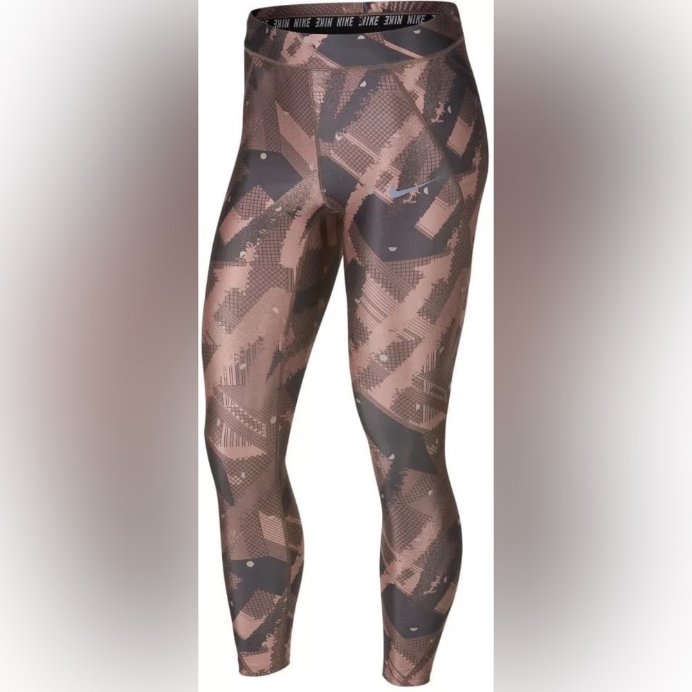 Nike Speed Tight Women's Pink and Black Abstract Leggings Size Small